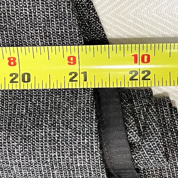 Bebe Jacket Womens 6 Charcoal Blazer 2 Button Tweed Texture Plaid Trim Peplum - Picture 5 of 16